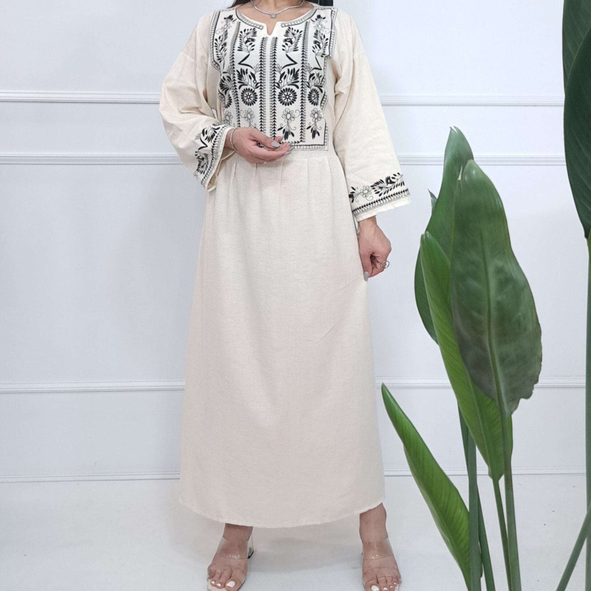 پیراهن ساحلی زنانه مانتو لینن مدل مایا - samuelshop گرگان